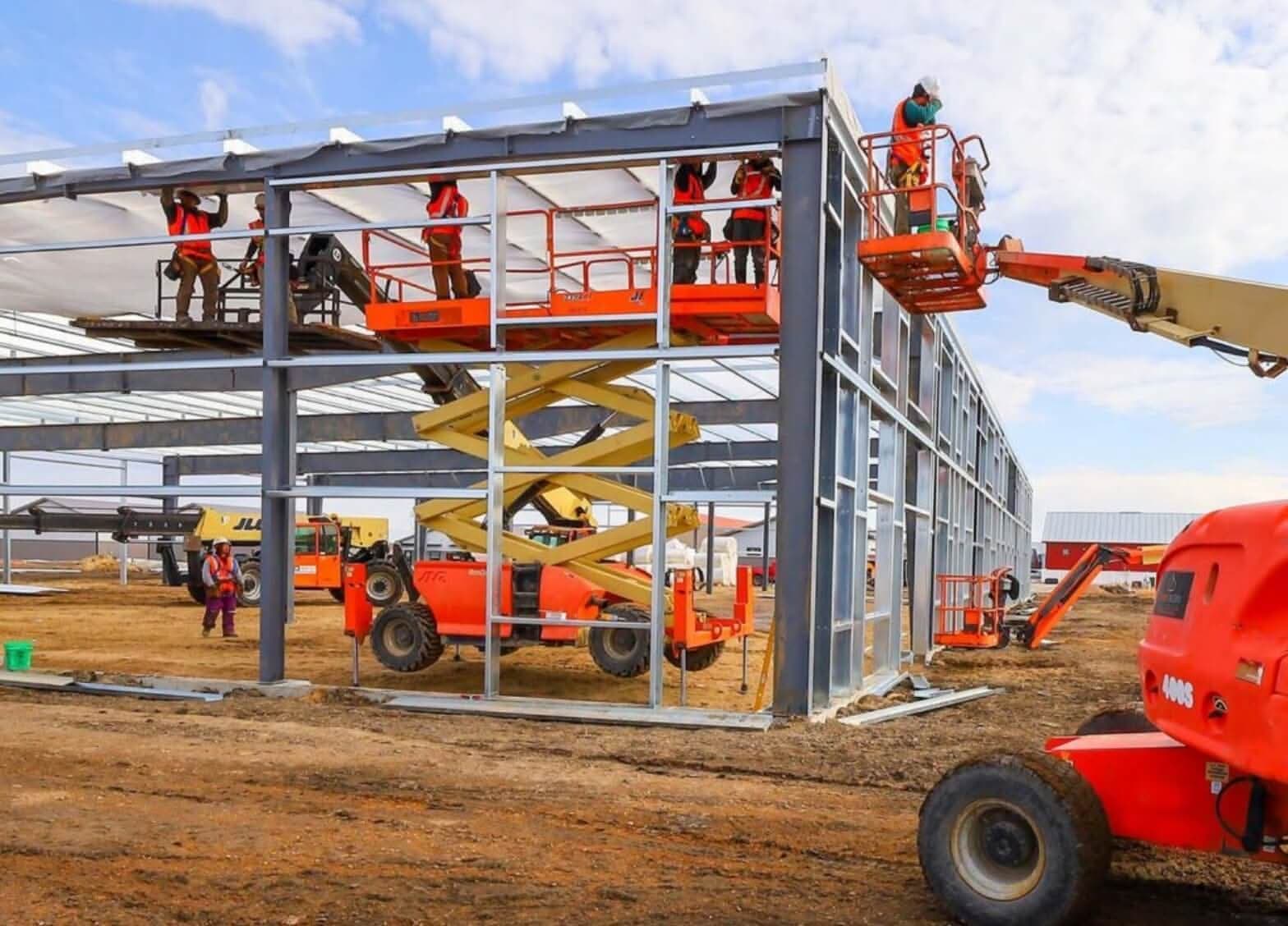 Steel frame construction